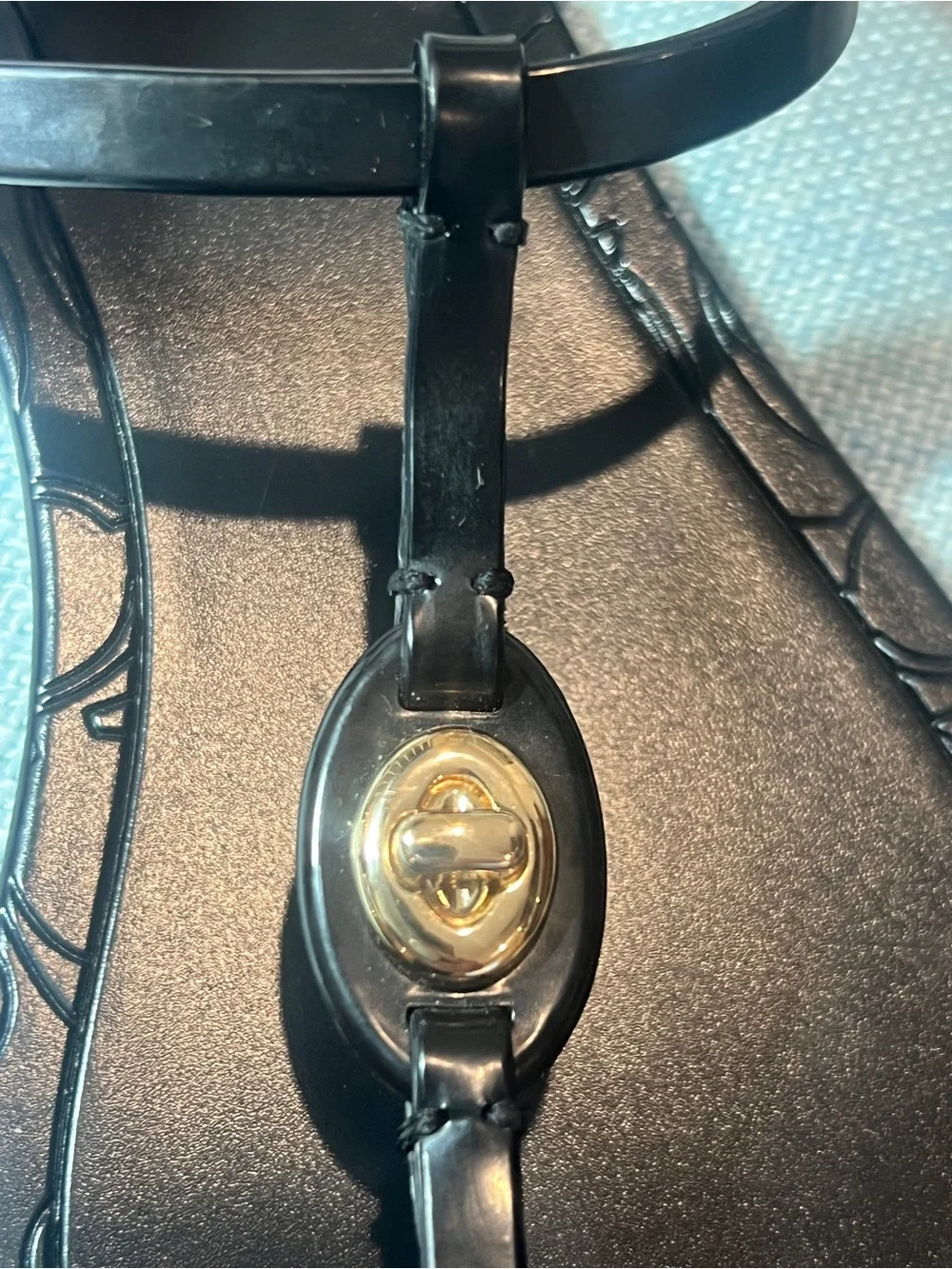 COACH Pier Shiny Jelly T-Strap Charm Jelly Thong Sandals Flip Flops